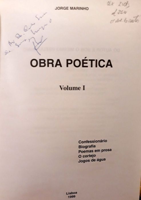 Jorge Marinho - OBRA POÉTICA