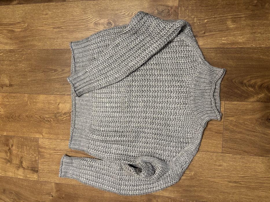 Sweter z wełną Mohito szary S z półgolfem