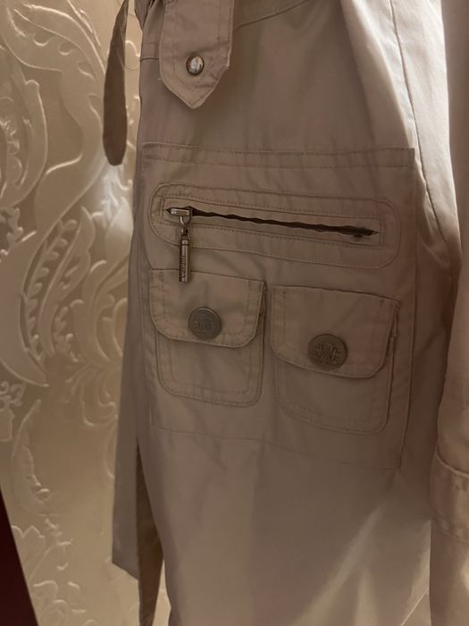 Just Cavalli bezowy trencz płaszcz r.S/M