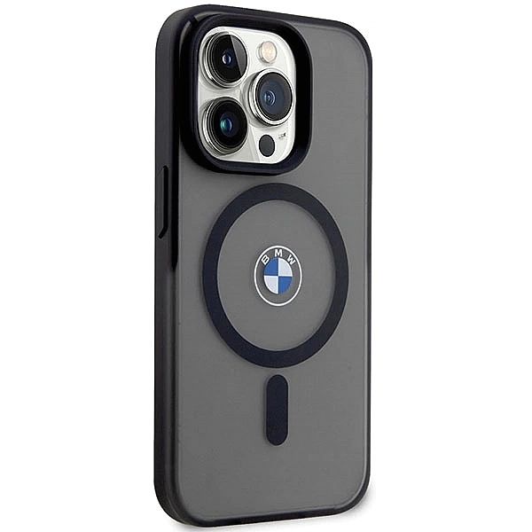 Etui BMW Signature MagSafe na iPhone 14 Pro - czarne