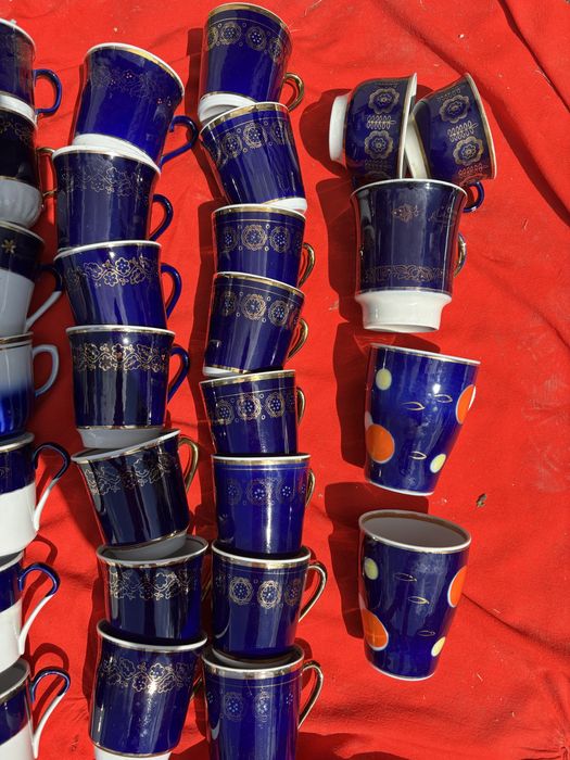 Чашки кобальт 220 і 380 мл посуда ссср посуд сервіз довбиш баранівка