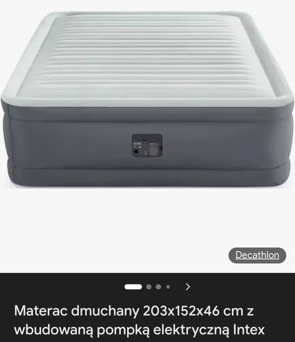 Materac 2 osobowy INTEX z wbudowaną pompką