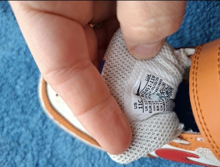 Buty nike 11C pomarańczowo białe