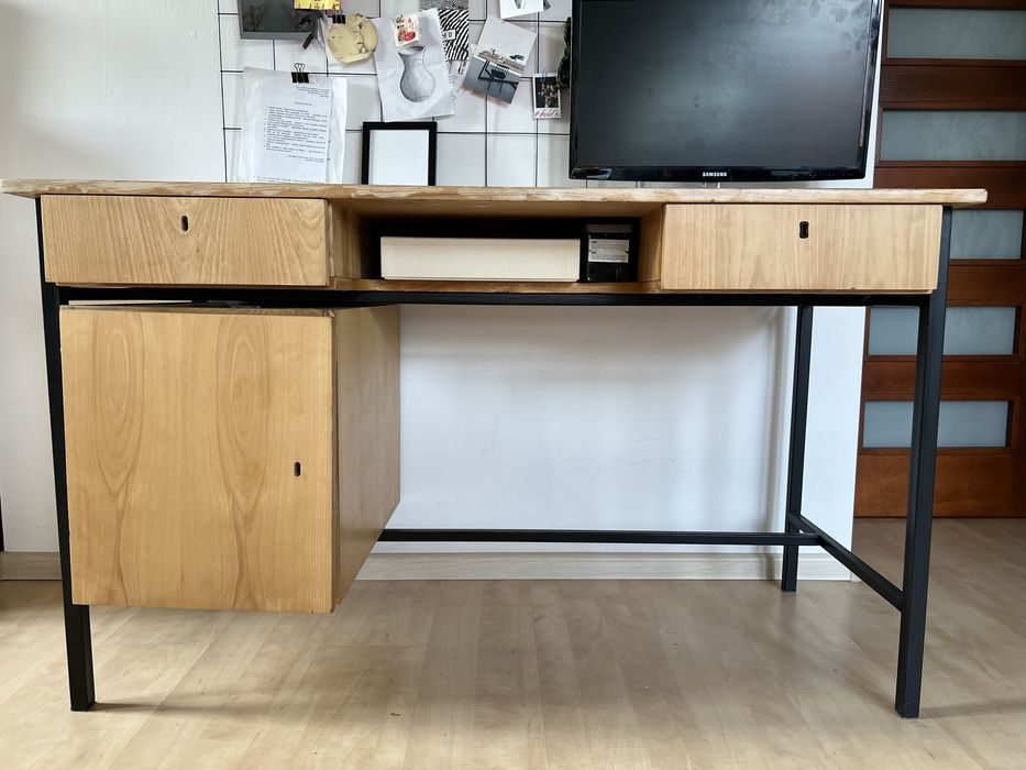 Biurko vintage PRL solidne