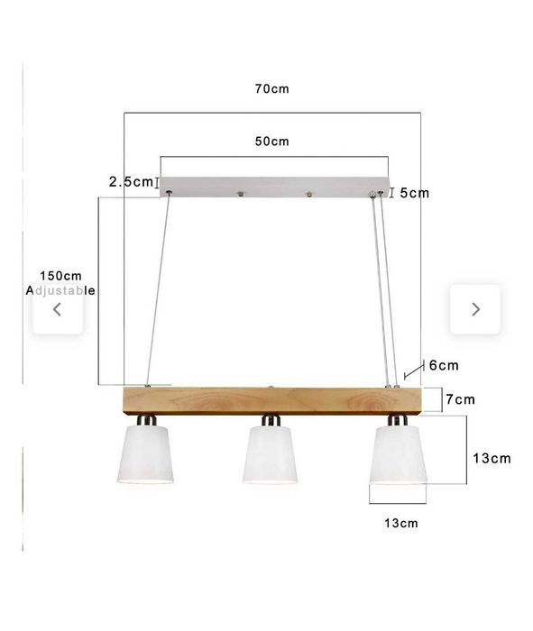 Lampa wisząca regulowana