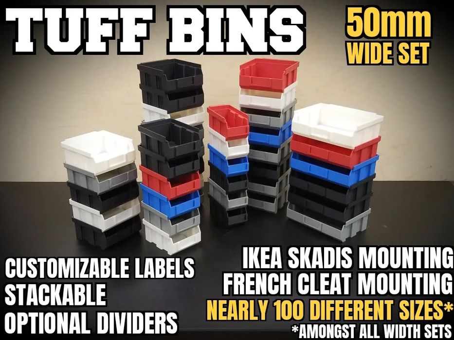 Conjunto de Caixas Organizadoras TUFF - 50mm de Largura