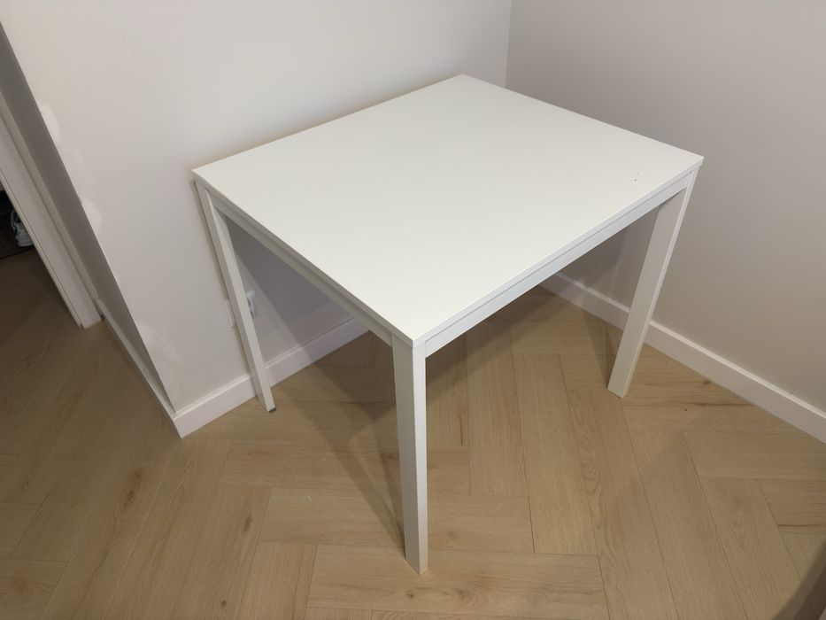 ZESTAW Stół rozkładany IKEA biały 80–120 cm + krzesła