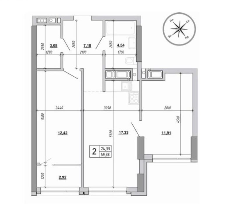 БЕЗ комісії/Розтермінув/2к кв 60м,ЖКна Величковського,Рясне,супер-ціна