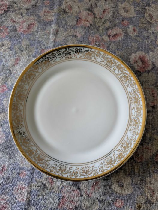 Talerzyki deserowe 6 szt. Porcelana Bawarska SMW Schumann &Wild Złocone