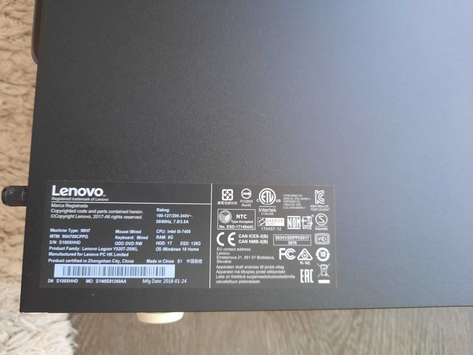 Desktop Gaming Lenovo Legion Y520T-25IKL
