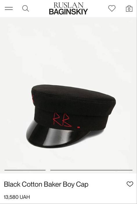 Ruslan Baginskiy black baker boy cap