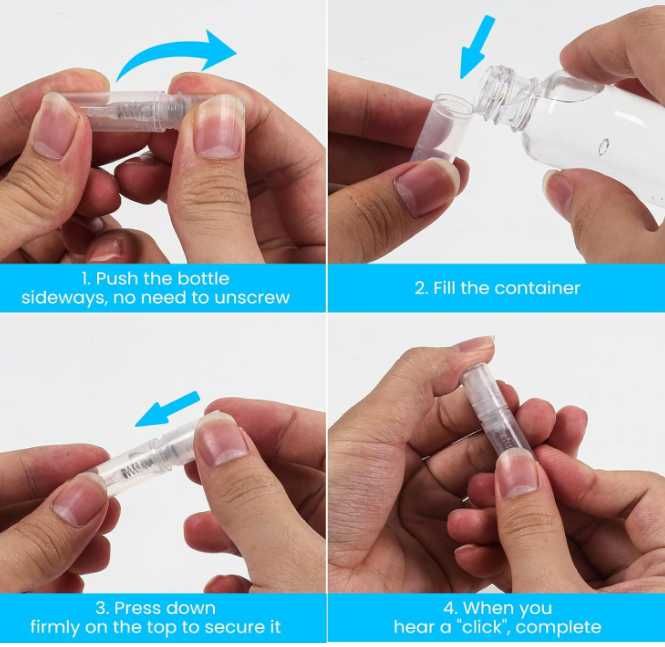 Atomizery do perfum 2 ml Luabue 100 szt. wielokrotne