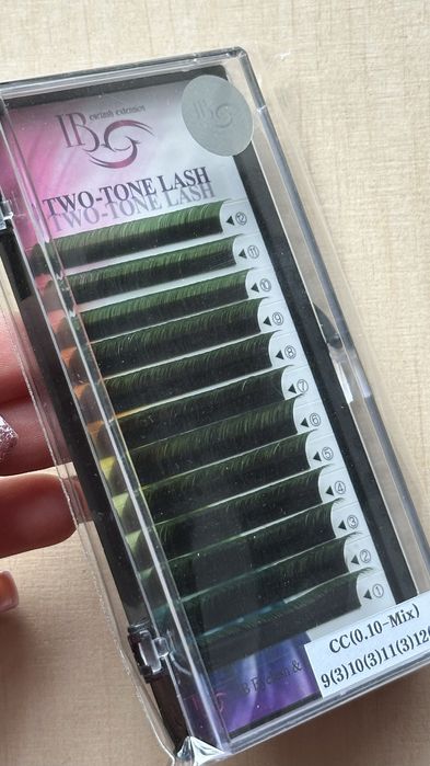 Кольорові вії для нарощування | MIX | розпродаж матеріалів