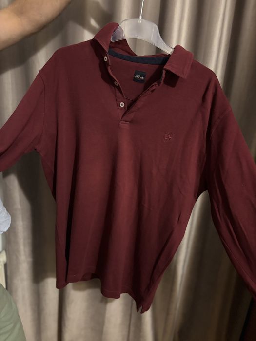 Bordowa męska  bluzka z guzikami upper casual jerem collection