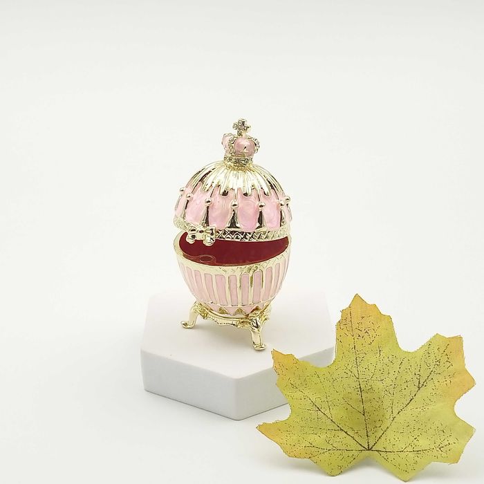 Jajko jajo faberge pojemniki szkatułka różowe styl książęcy