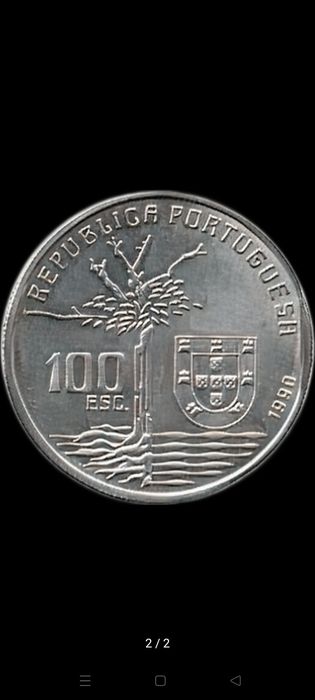 Moeda 100 Escudos Centenário do Falecimento de Camilo Castelo Branco
