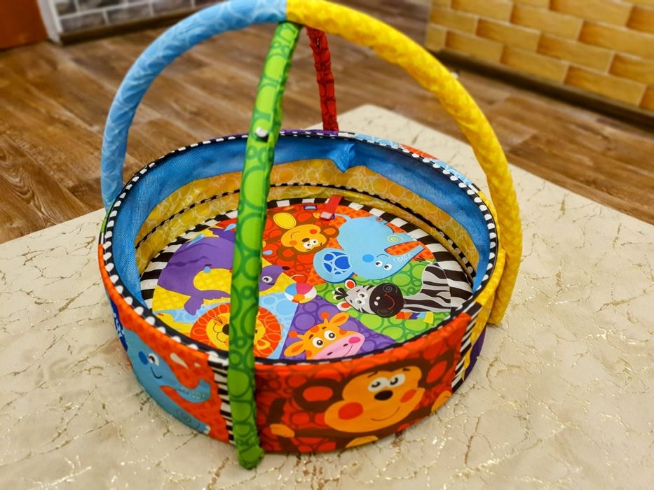 Сухий басейн-розвиваючий килимок Playgro

кульками та підвісними іграш