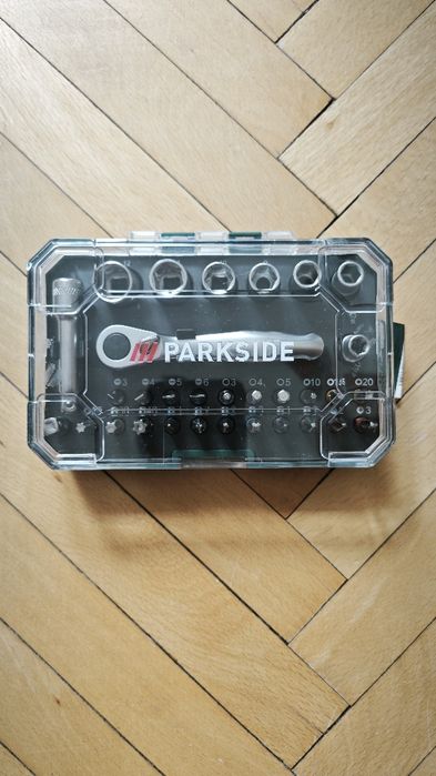 Zestaw bitów i nasadek z grzechotką Parkside