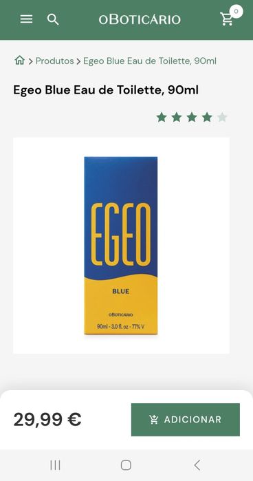 Egeo Blue Eau de Toilette, 90ml