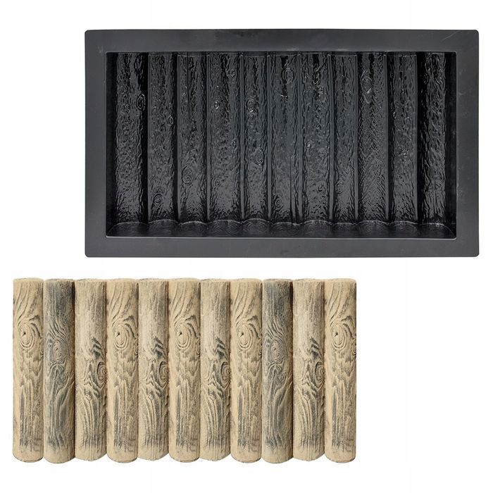 2 szt Forma do betonu palisada obrzeże krawężnik drewno