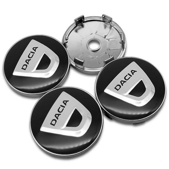 Centros/tampas de jante completos Dacia com 56 e 60 mm
