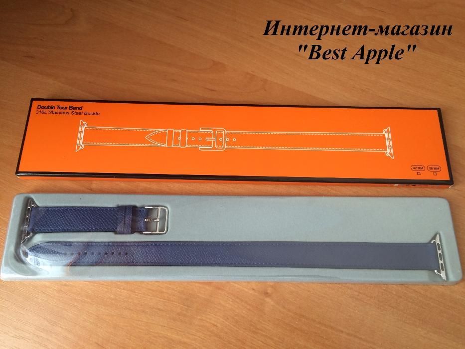 Кожаный Ремешок Apple Watch Double Tour Hermes для Apple Watch 40/42mm