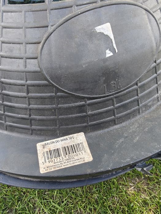 Balon gasior dama do wina 34L + kosz plastikowy