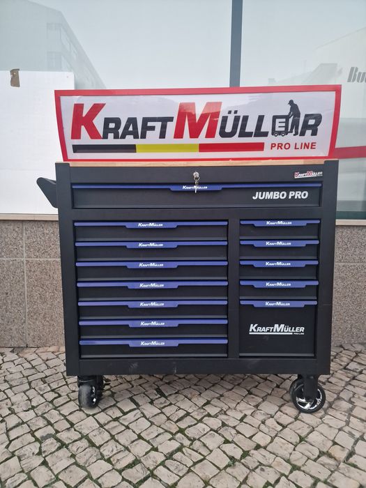 Carrinho de ferramenta XXXL JUMBO PRO 11 gavetas completas novo