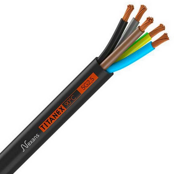 TITANEX H07RN-F 5G2,5 Kabel zasilający 5x2,5mm² (czarny)50m