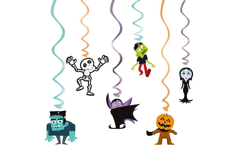 Dekoracja ŚWIDERKI "HALLOWEEN MONSTERS" 1opak./6szt.