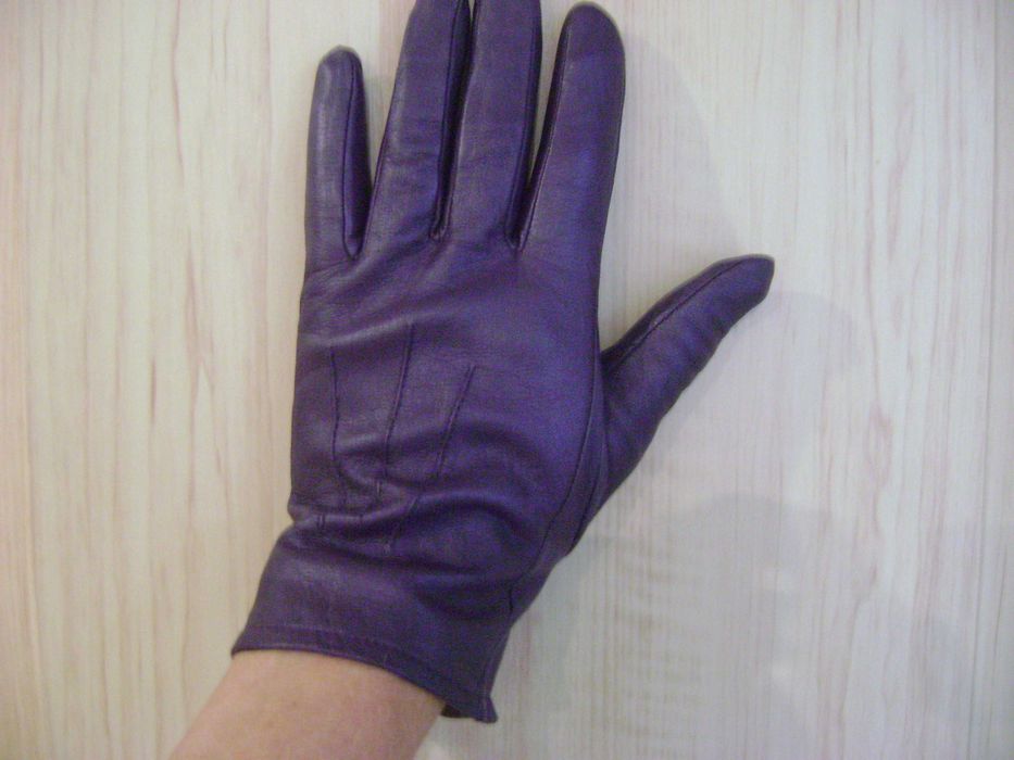 перчатки женские кожаные, варежки из овчины размер 7(М)