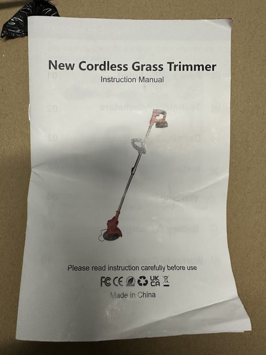 Aparador de relva sem fio