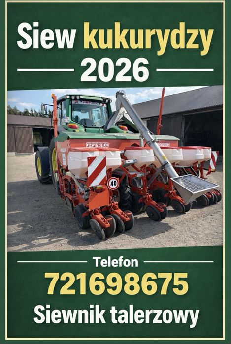Siew kukurydzy siewnikiem gaspardo