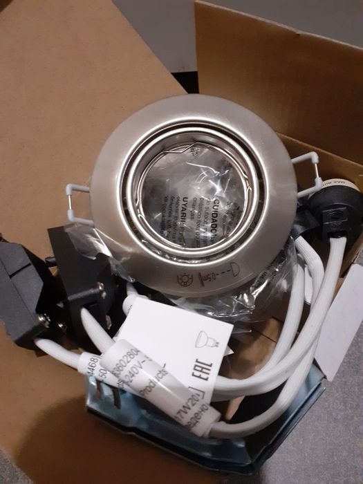 Oczka LED GU10 satyna. 12 szt.