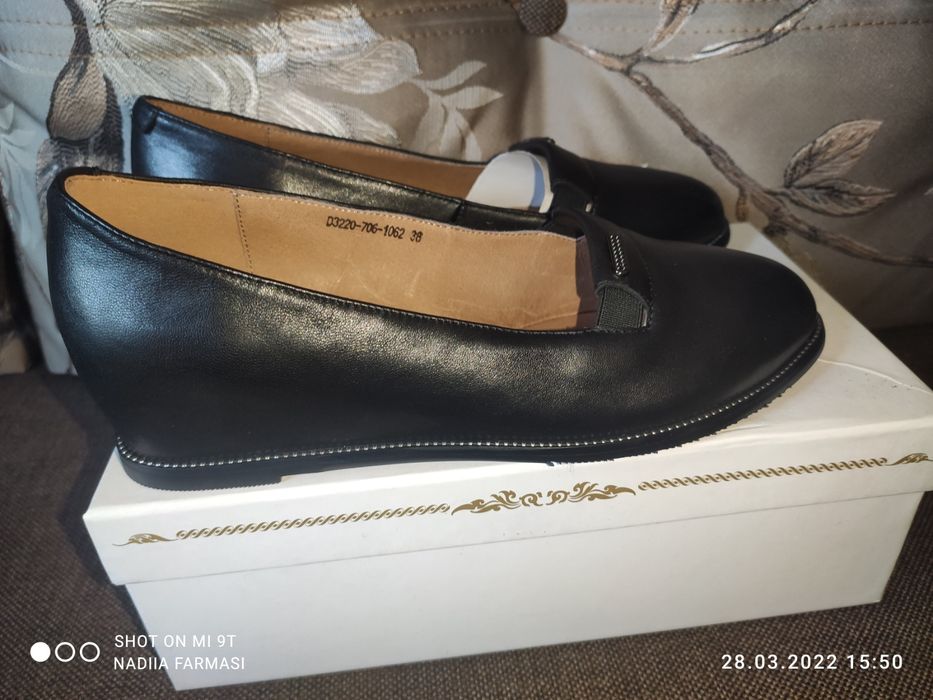 Шкіряні туфлі 38 розмір