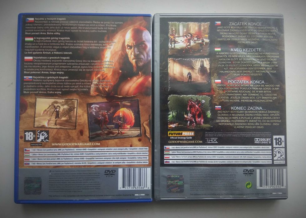 Диски для Sony Play Station 2 ,серії- God of war 1,2 .1500гривень