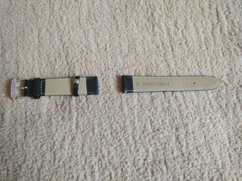 Czarny pasek do zegarka na rękę, szerokość 20 mm - nowy.