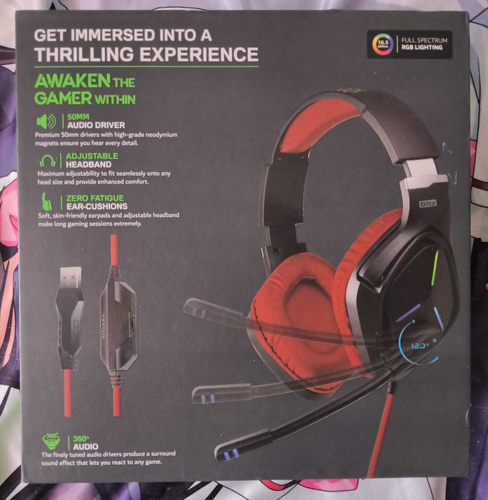 Навушники Vertux Blitz 7.1 USB Red