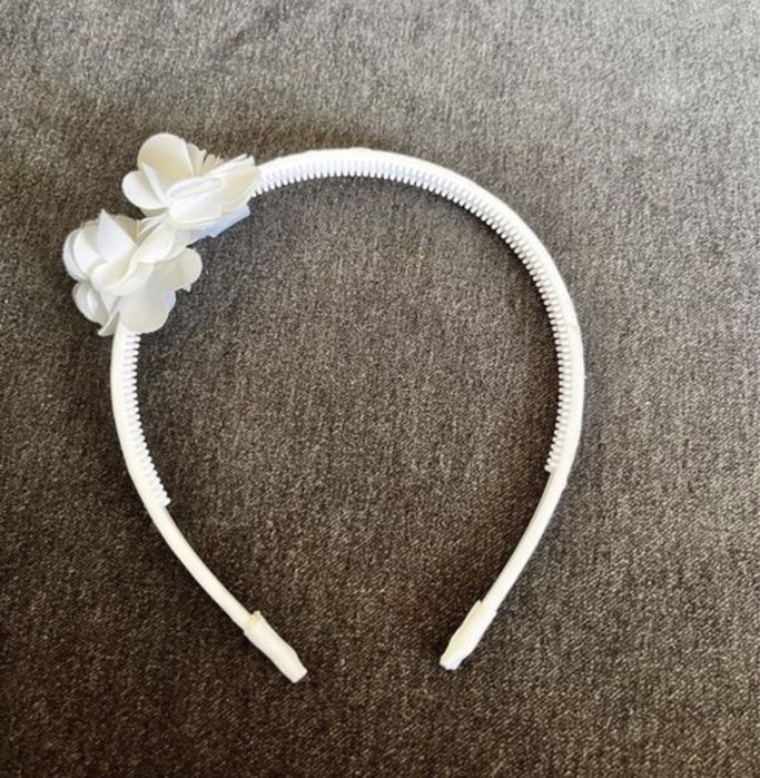 Opaska , serduszka , różowa