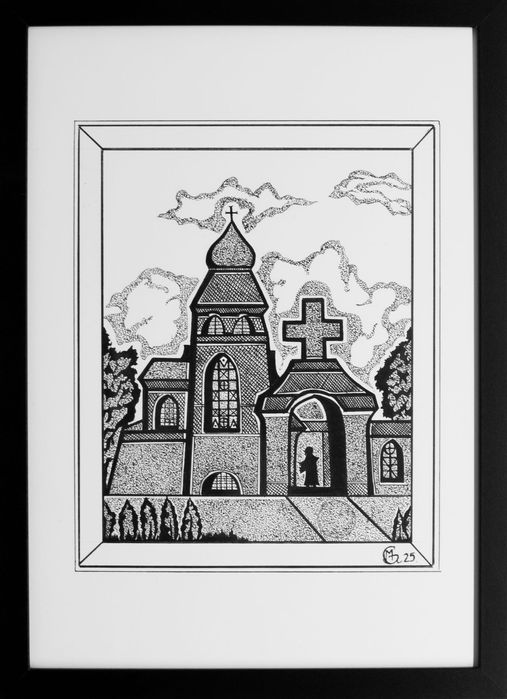 Miejsca nieznane – praca autorska Marka Głuchowskiego, format A4