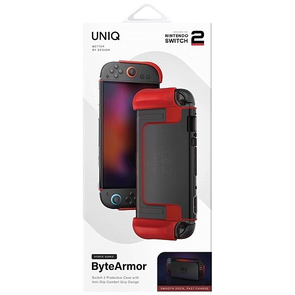 Etui UNIQ Hybrid Bytearmor do Nintendo Switch 2 - czerwone
