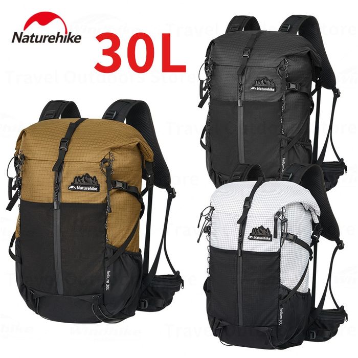 Рюкзак туристичний Naturehike Helium CNK2300016, 30+5 л, чорн , коричн