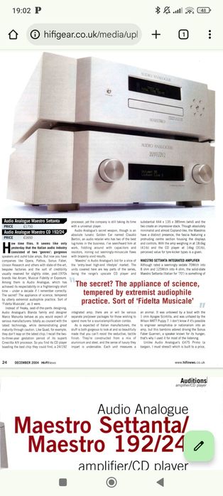 Audio Analogue - Maestro Settanta State Integrated amplifier