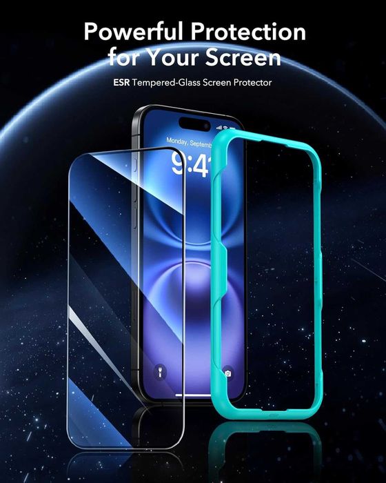 ESR screen protector 3x szkło iPhone 15/16 na wyświetlacz + aplikator