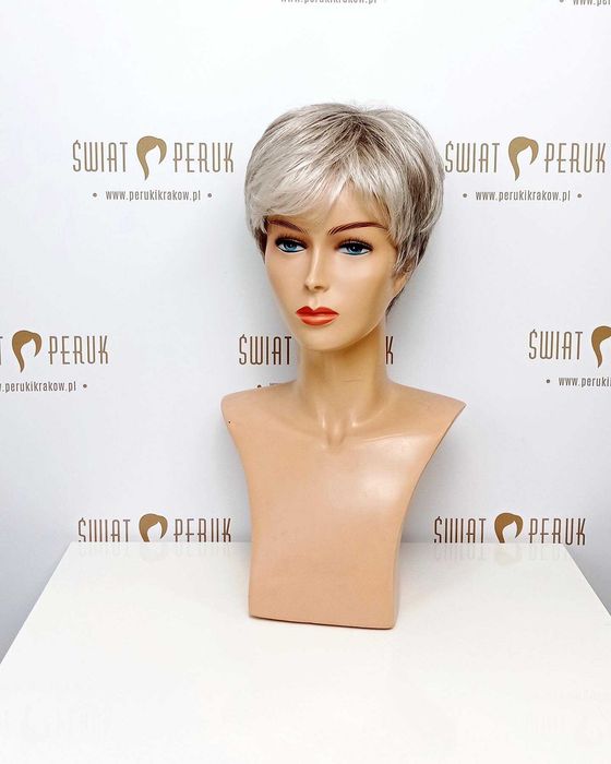 Siwa krótka peruka syntetyczna Chęciny