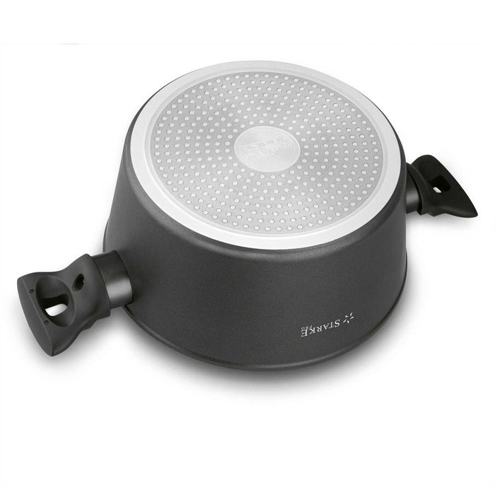 Nowy zestaw garnków Starke pro 12 elem. garnki patelnia czarne