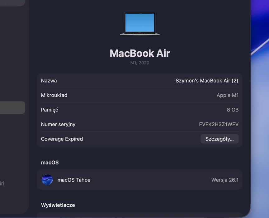 MacBook Air / M1 – sprawny i szybki jak nowy