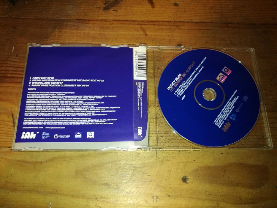PUSSY 2000 - It's Gonna Be Alright CD SINGLE