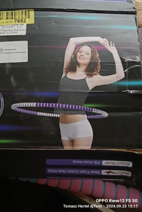 Hula hoop rozkładane na gąbce.