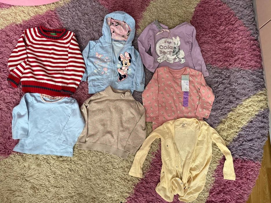 Штани, лосіни, кофти, плаття, шапки футболки на дівчинку  86-98